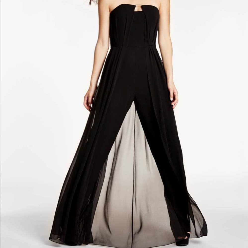 Halston Jumpsuit with Overlay